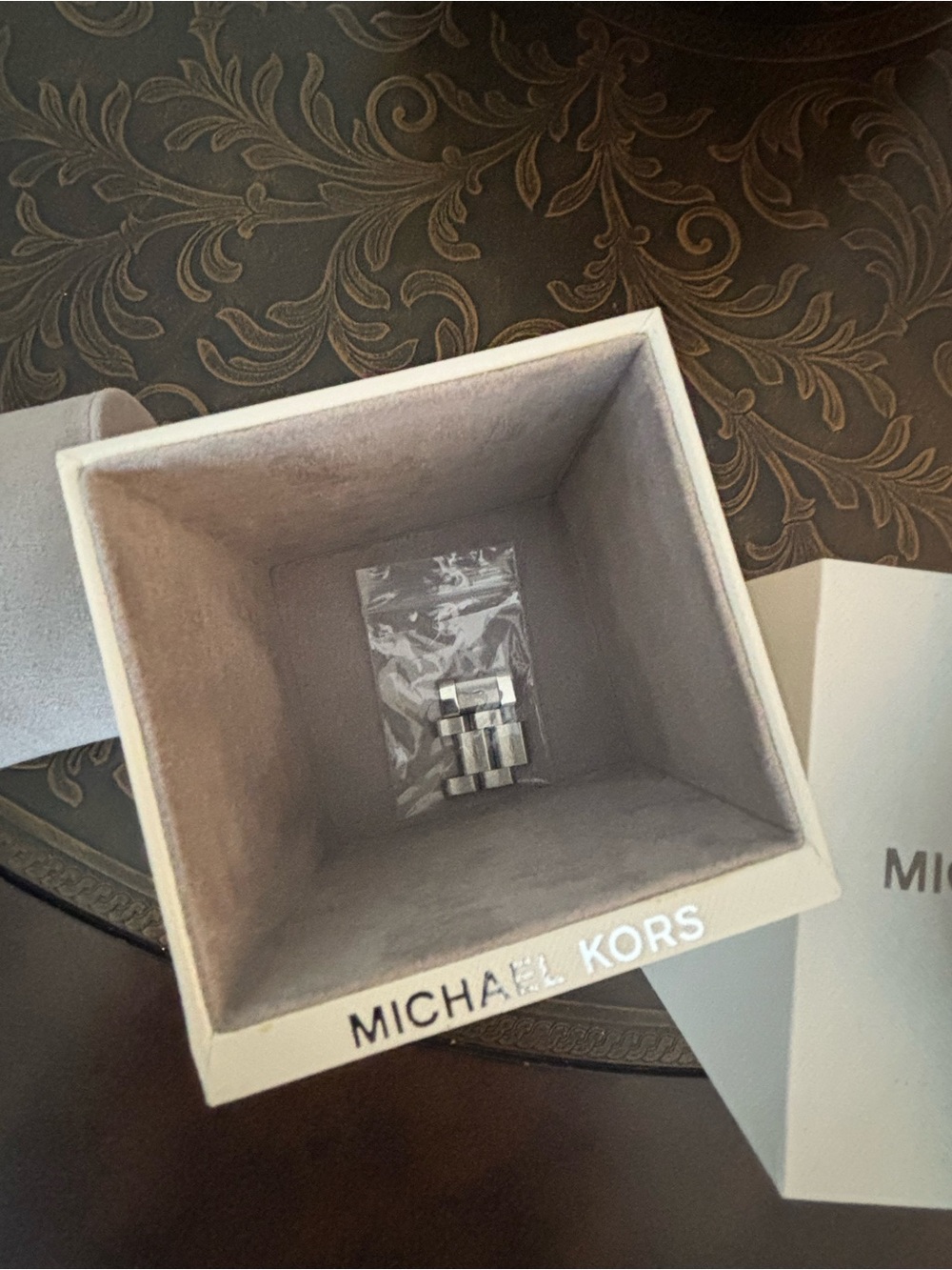Michael Kors Silver Crystal Pavé Chronograph Watch - Picture 5 of 5